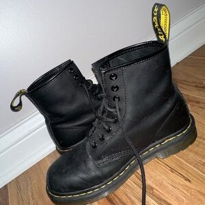 Lightly worn black Dr. Marten boots